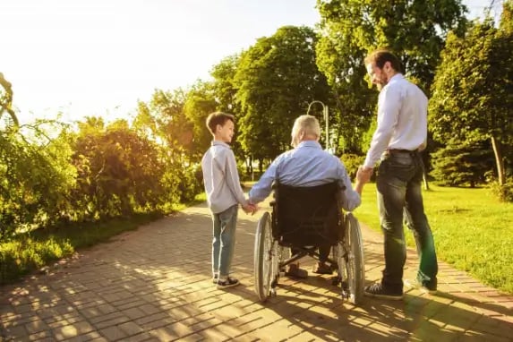 family-together-grandson-son-visit-old-man-1